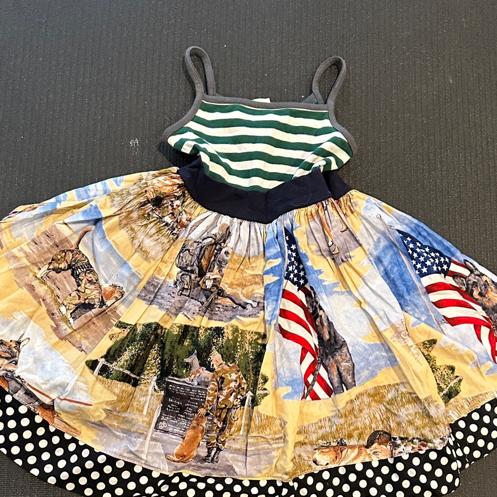 Striped and Printed Kids Dress